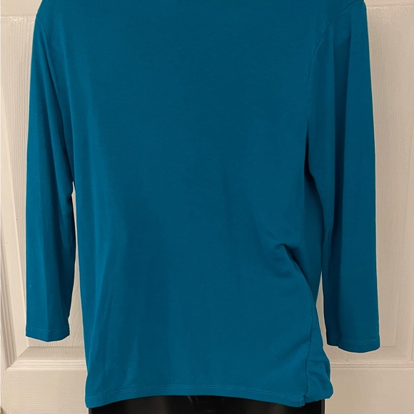 ❤️Old Navy Blue Crossover, Draped Flowing Front of Shirt, NWOT, Turquoise Blue - Picture 6 of 6